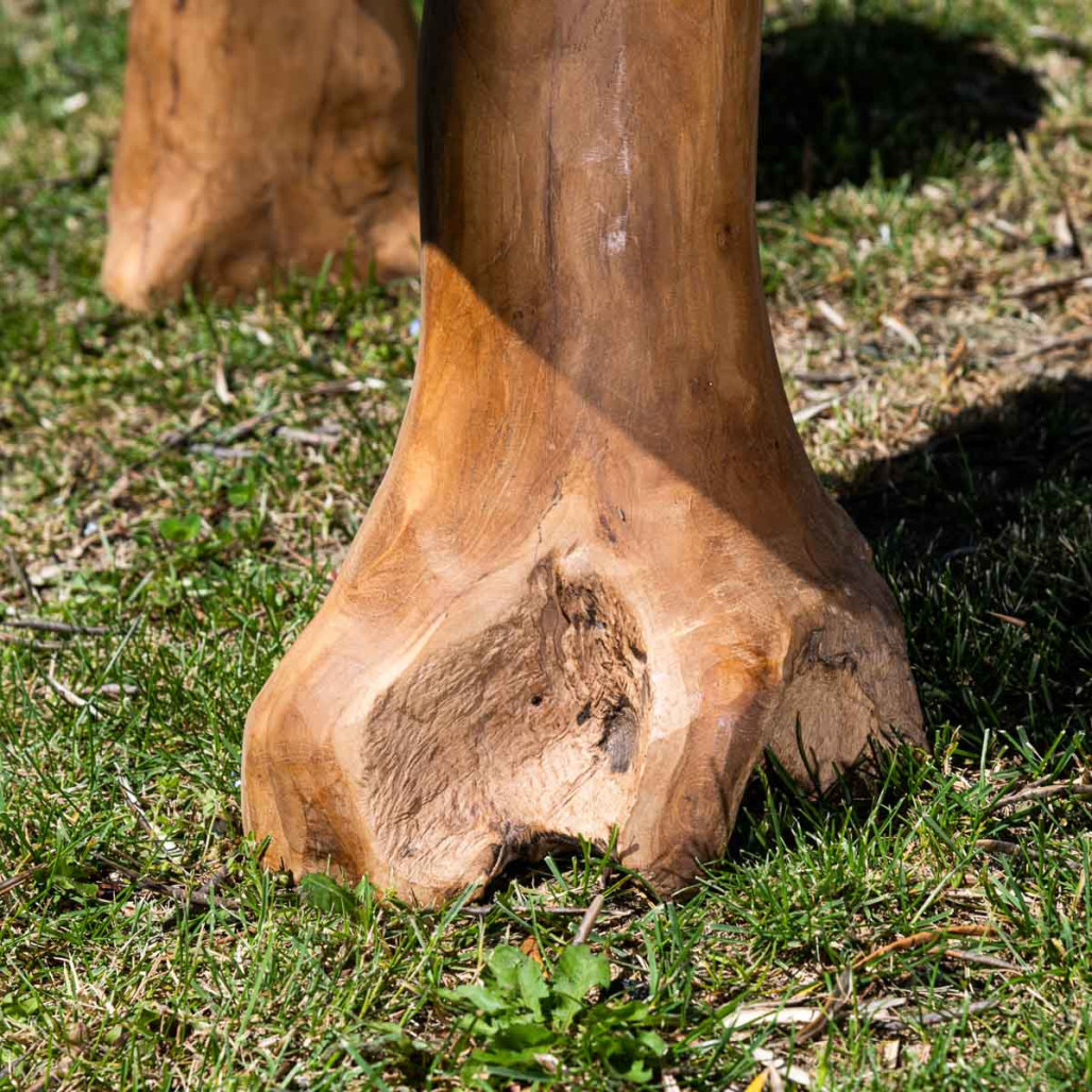 Set de setas de teca decoración jardín