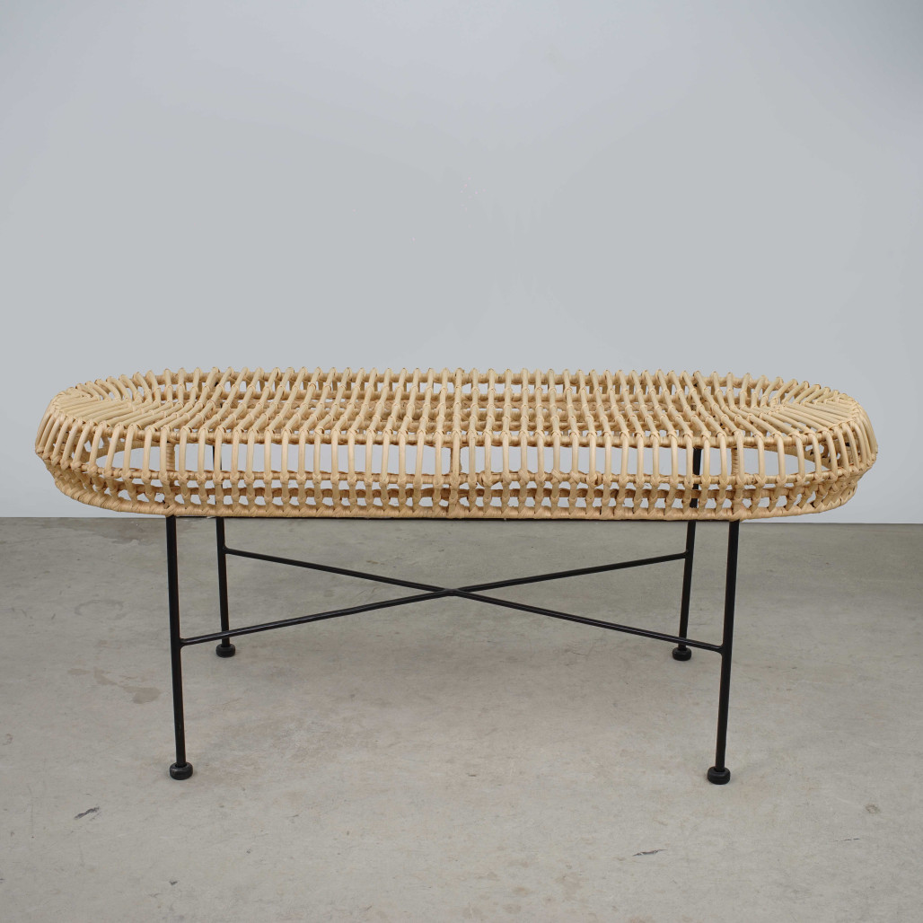 Banco de exterior en ratán Broucke