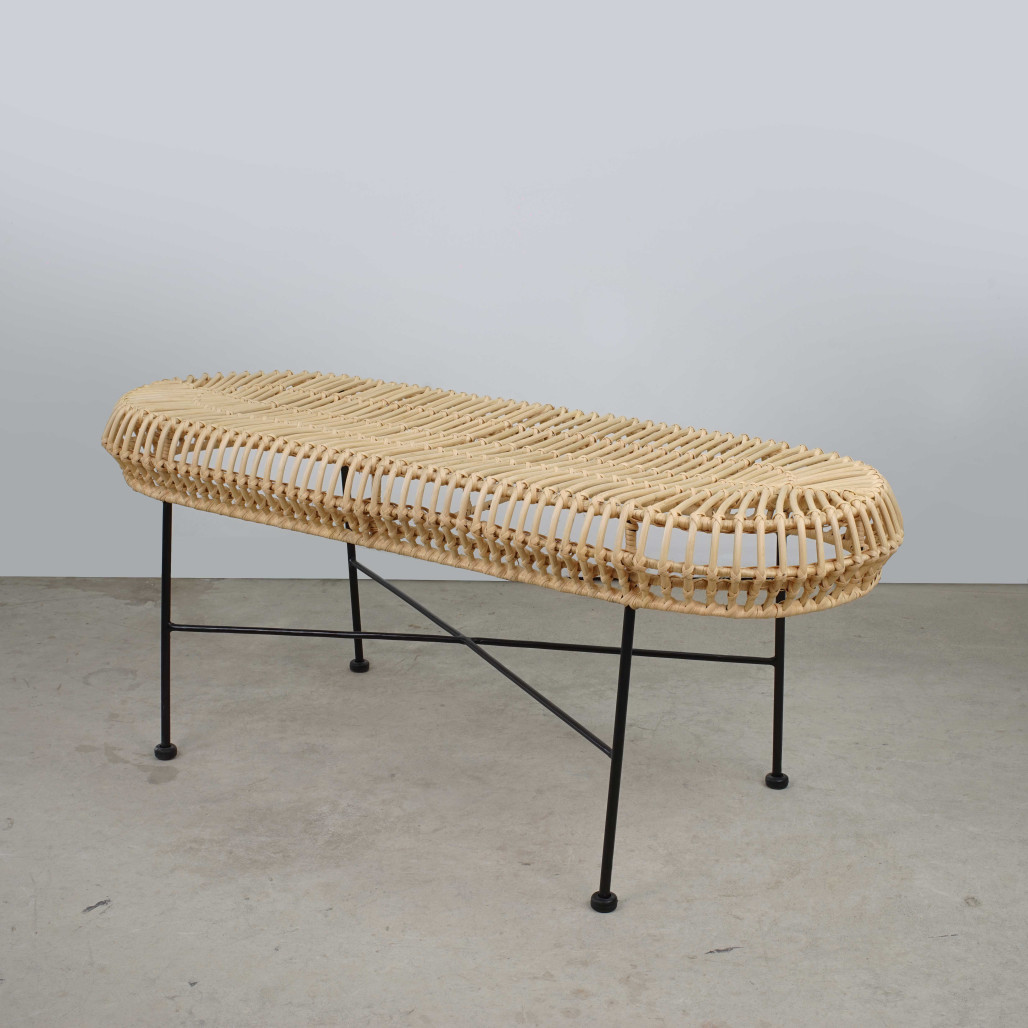 Banco de exterior en ratán Broucke