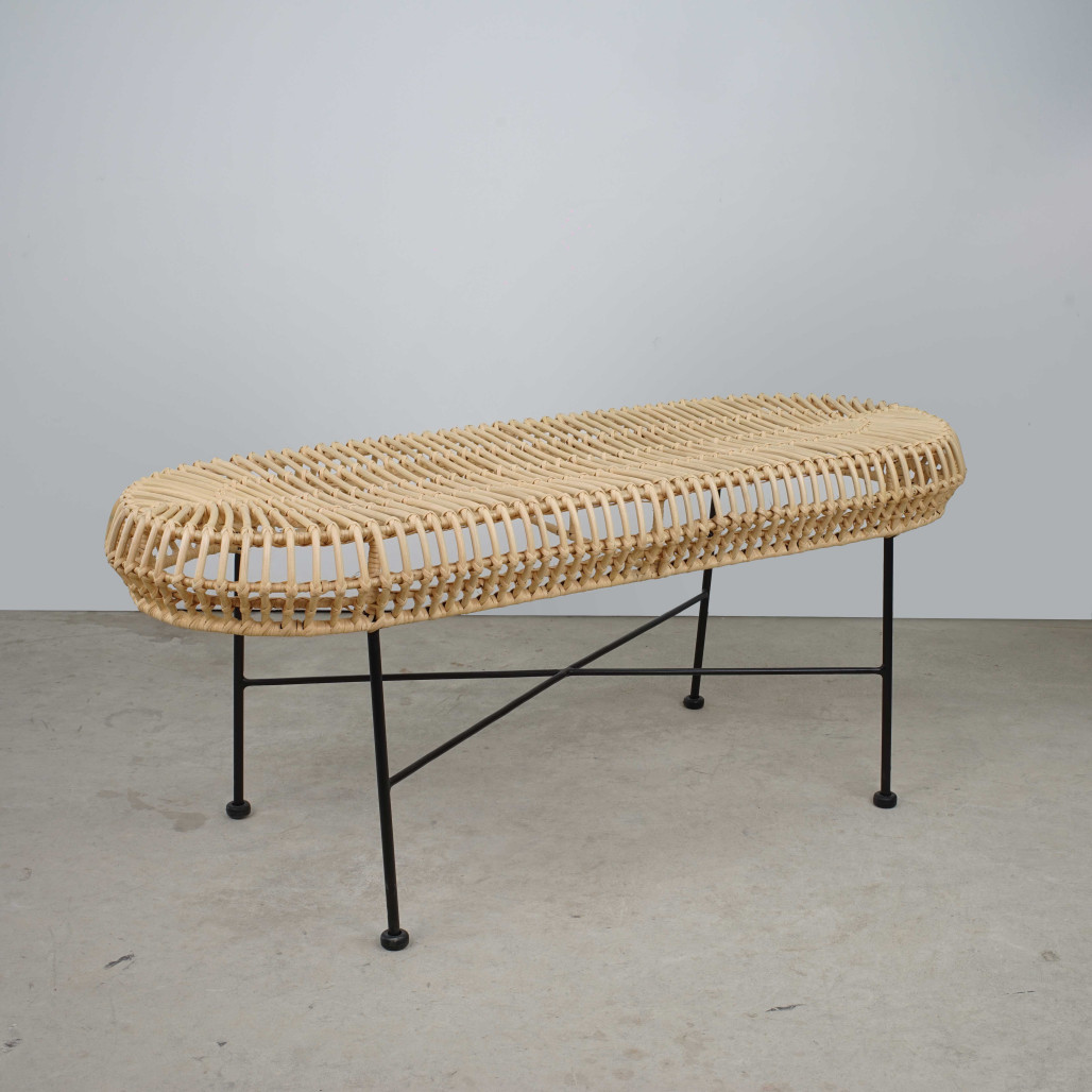 Banco de exterior en ratán Broucke