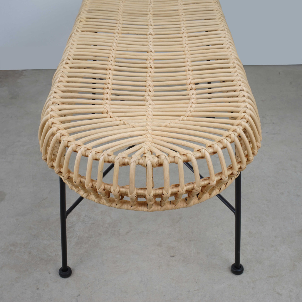 Banco de exterior en ratán Broucke