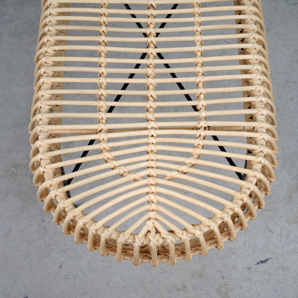 Banco de exterior en ratán Broucke