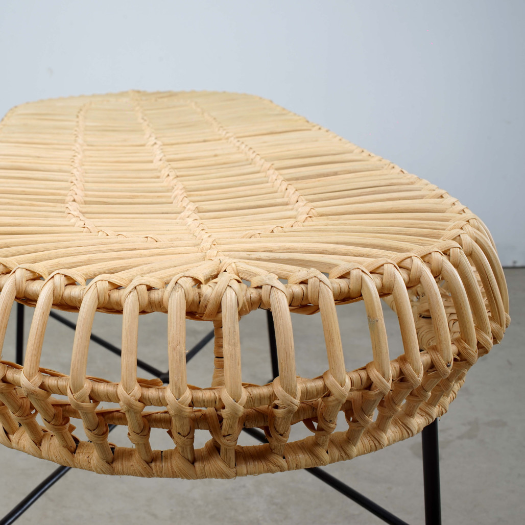 Banco de exterior en ratán Broucke