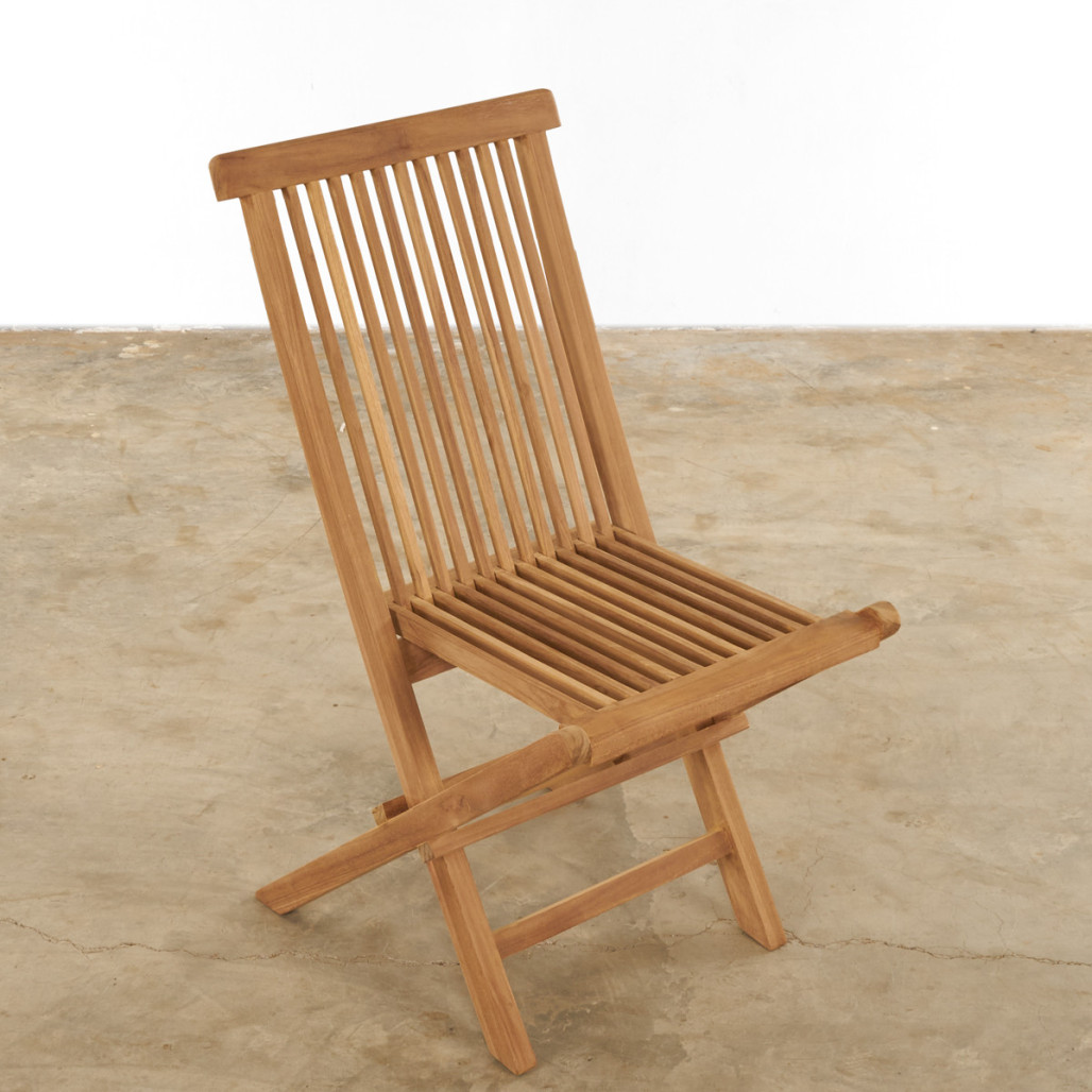 Conjunto de 2 sillas plegables de teca maciza Audrey