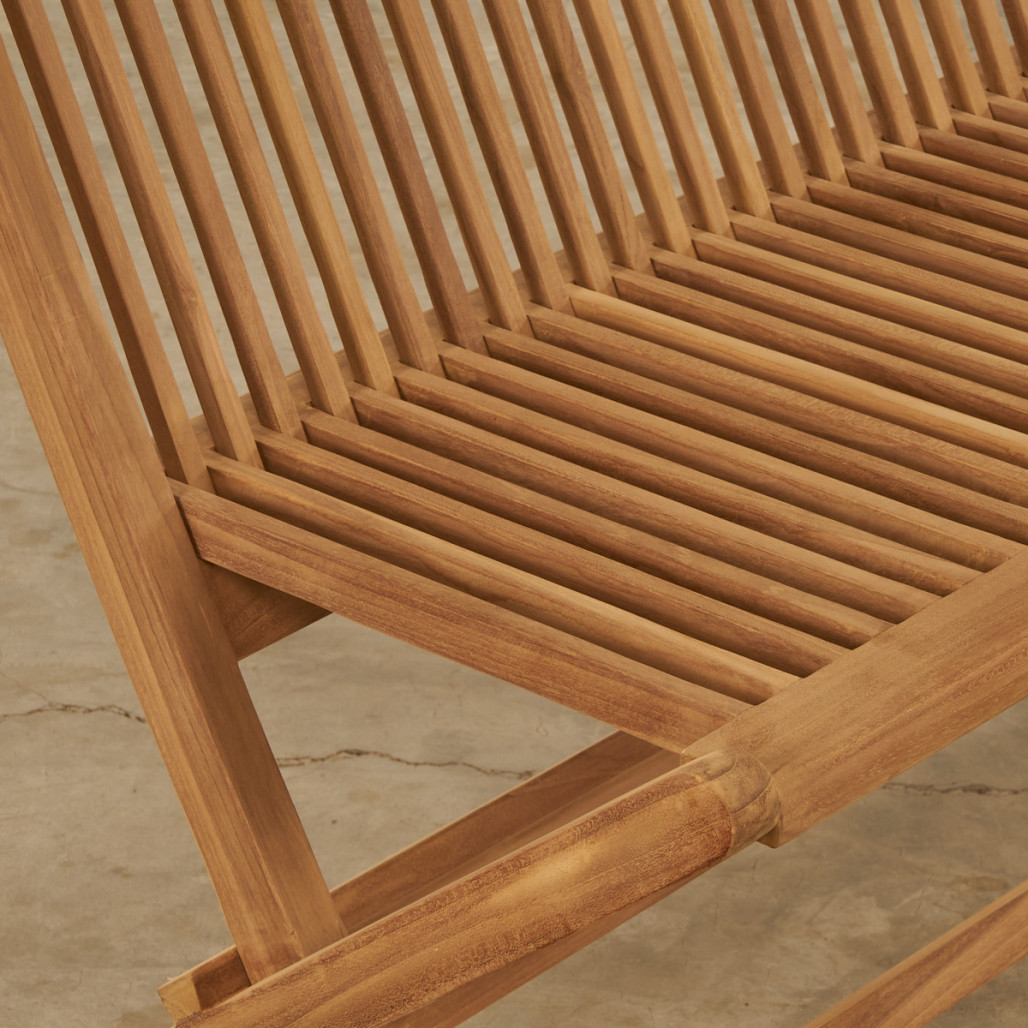 Banco de jardín de teca plegable Audrey
