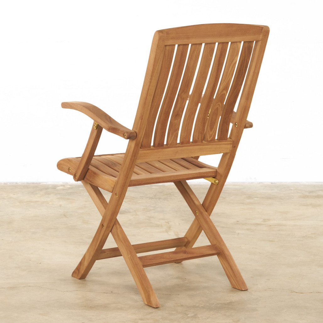 Sillón de jardín en teca maciza Lisato