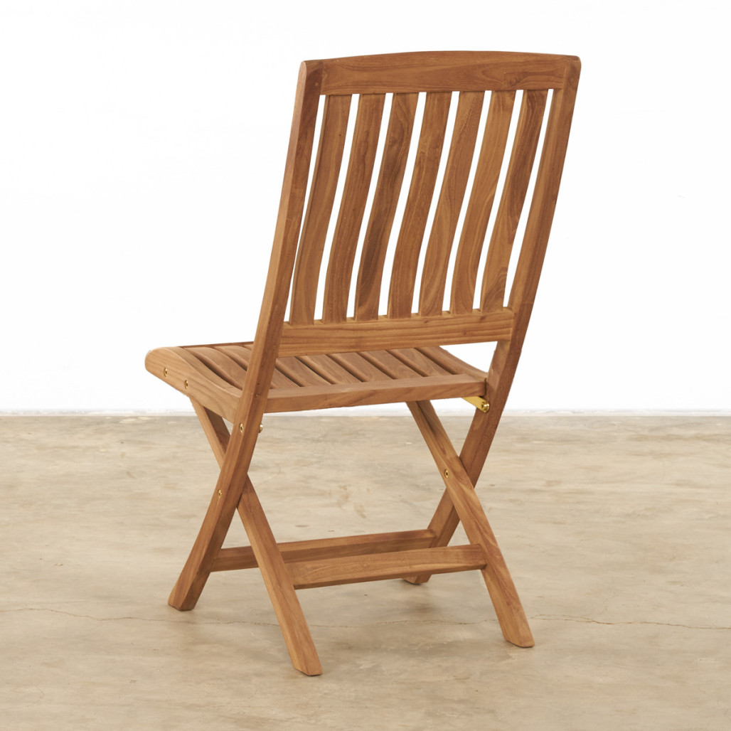 Silla plegable de teca maciza Lisato Silla plegable de teca maciza Lisato