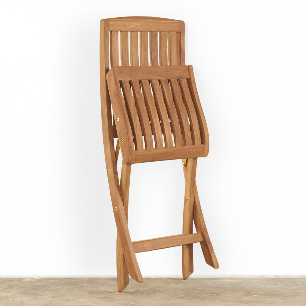 Silla plegable de teca maciza Lisato Silla plegable de teca maciza Lisato