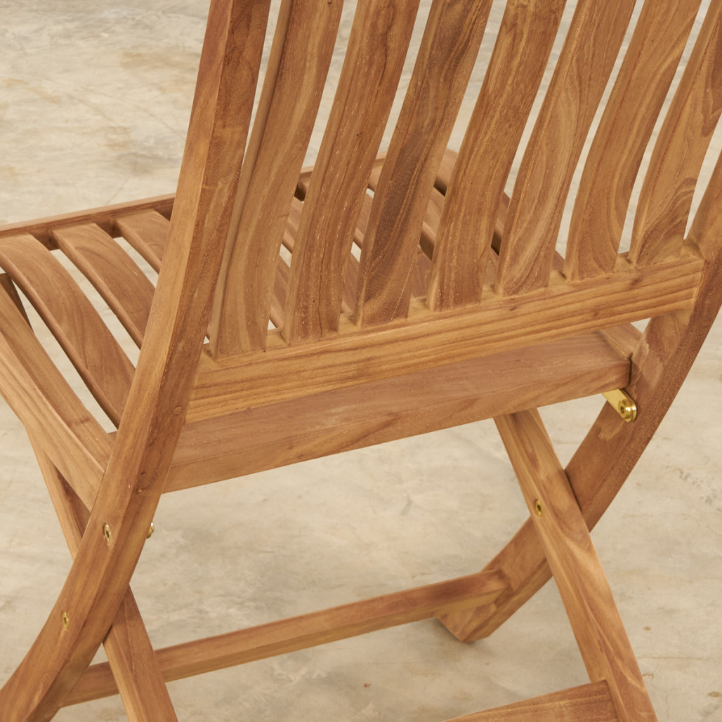Silla plegable de teca maciza Lisato Silla plegable de teca maciza Lisato