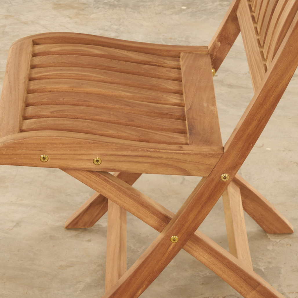 Silla plegable de teca maciza Lisato Silla plegable de teca maciza Lisato
