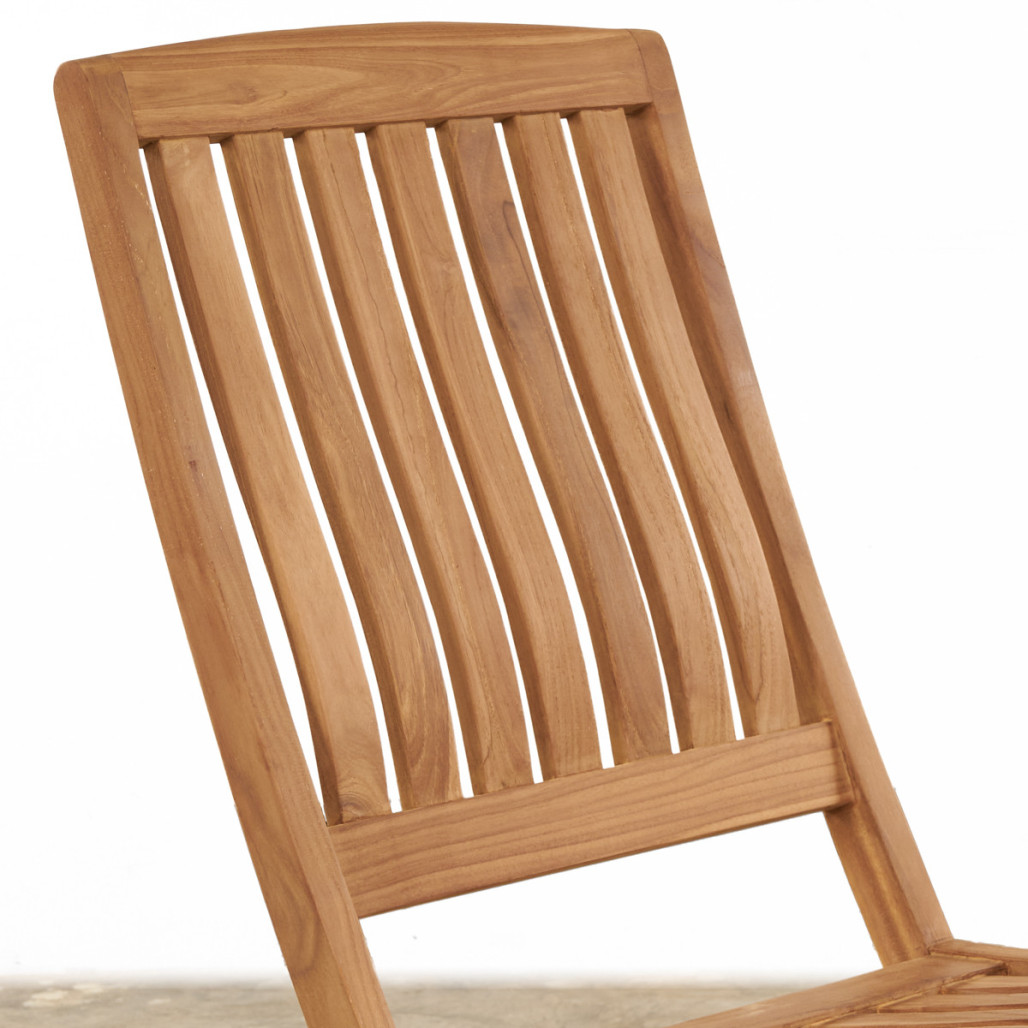 Silla plegable de teca maciza Lisato Silla plegable de teca maciza Lisato