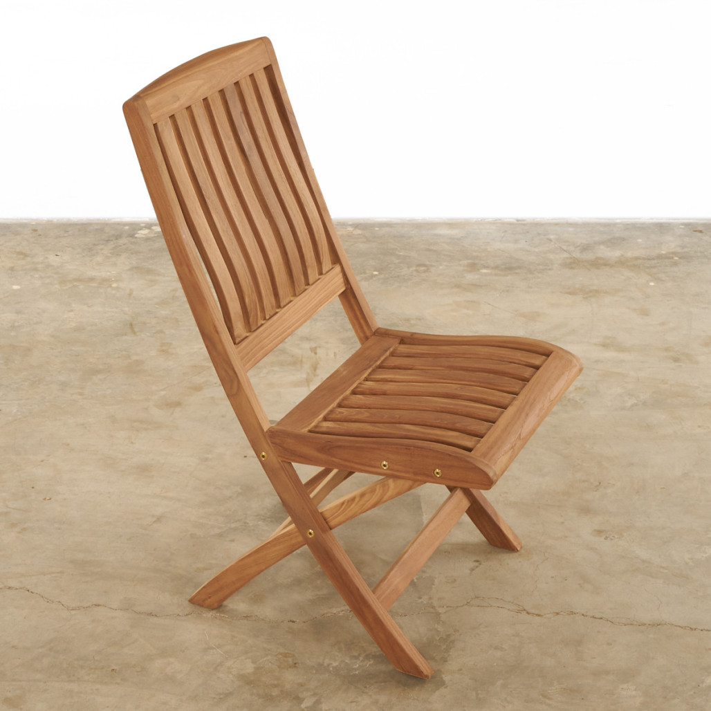 Silla plegable de teca maciza Lisato Silla plegable de teca maciza Lisato