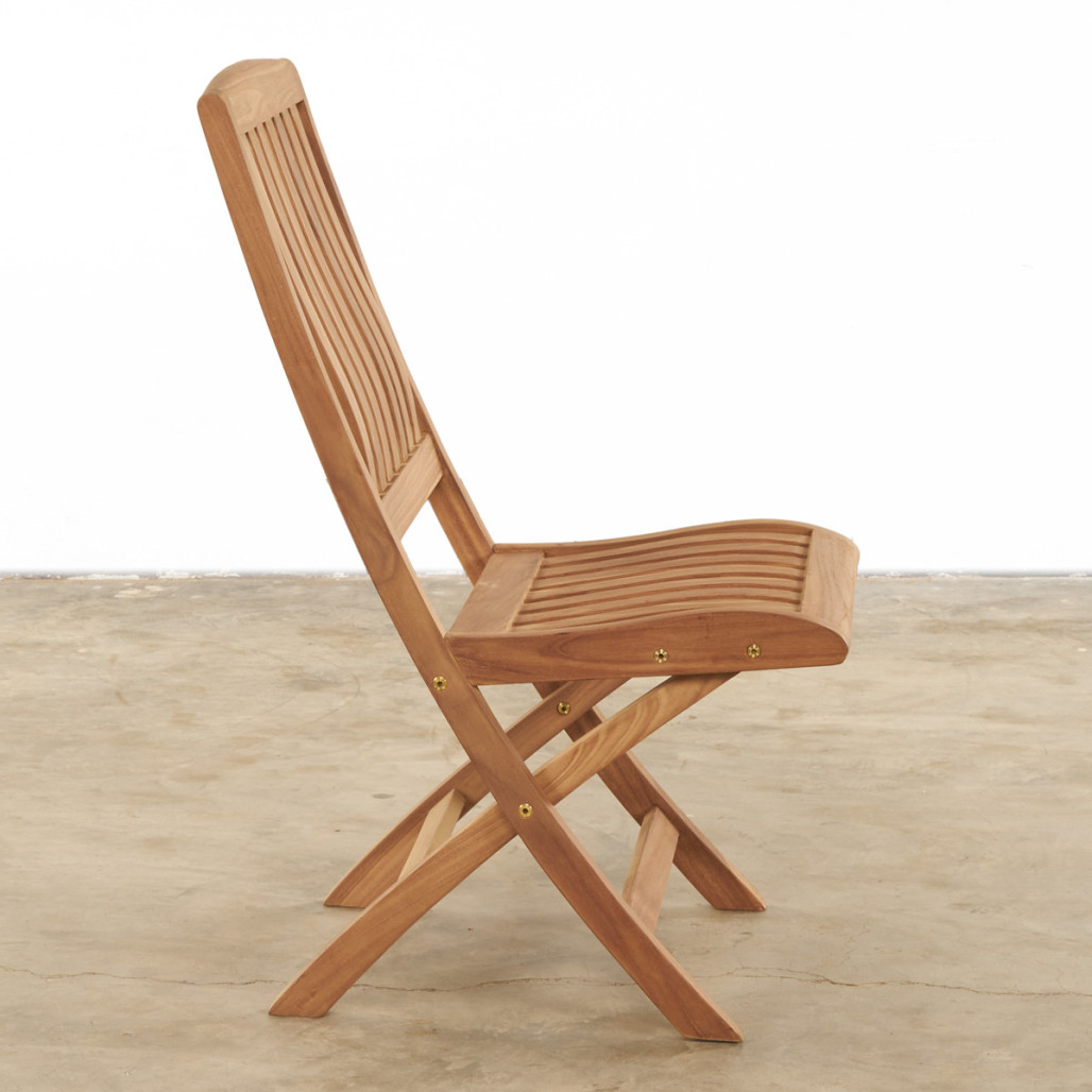 Silla plegable de teca maciza Lisato Silla plegable de teca maciza Lisato