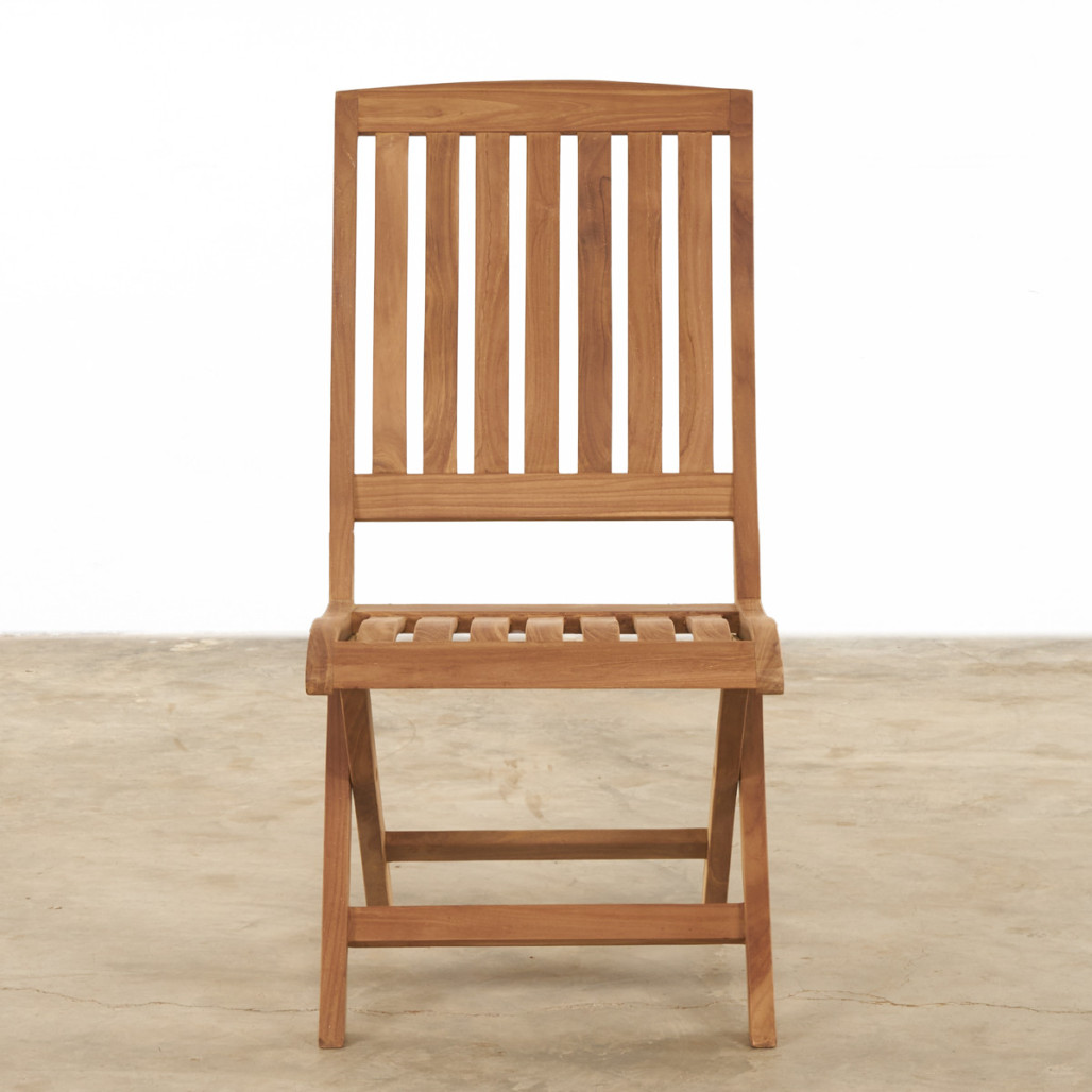 Silla plegable de teca maciza Lisato Silla plegable de teca maciza Lisato