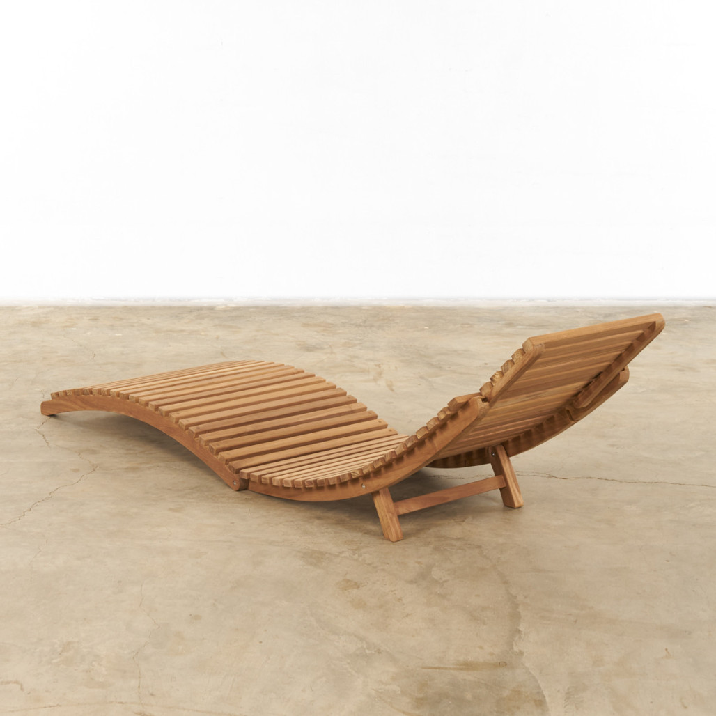 Tumbona plegable de teca maciza Swell