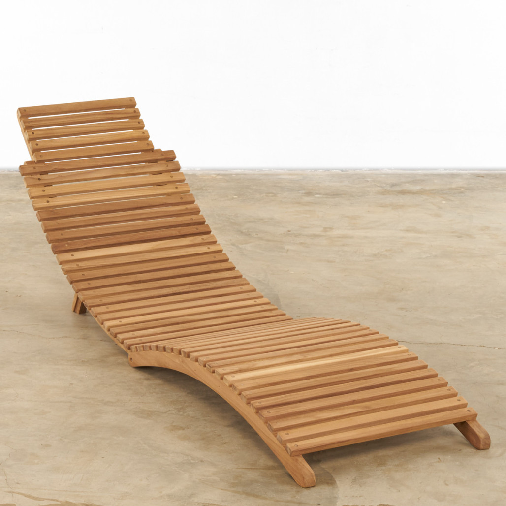 Tumbona plegable de teca maciza Swell