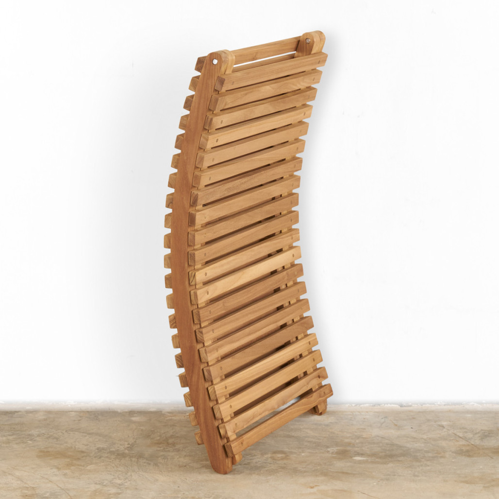 Tumbona plegable de teca maciza Swell