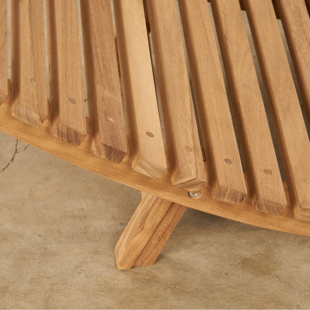 Tumbona plegable de teca maciza Swell