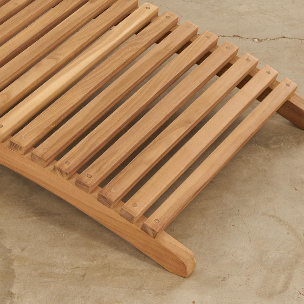 Tumbona plegable de teca maciza Swell