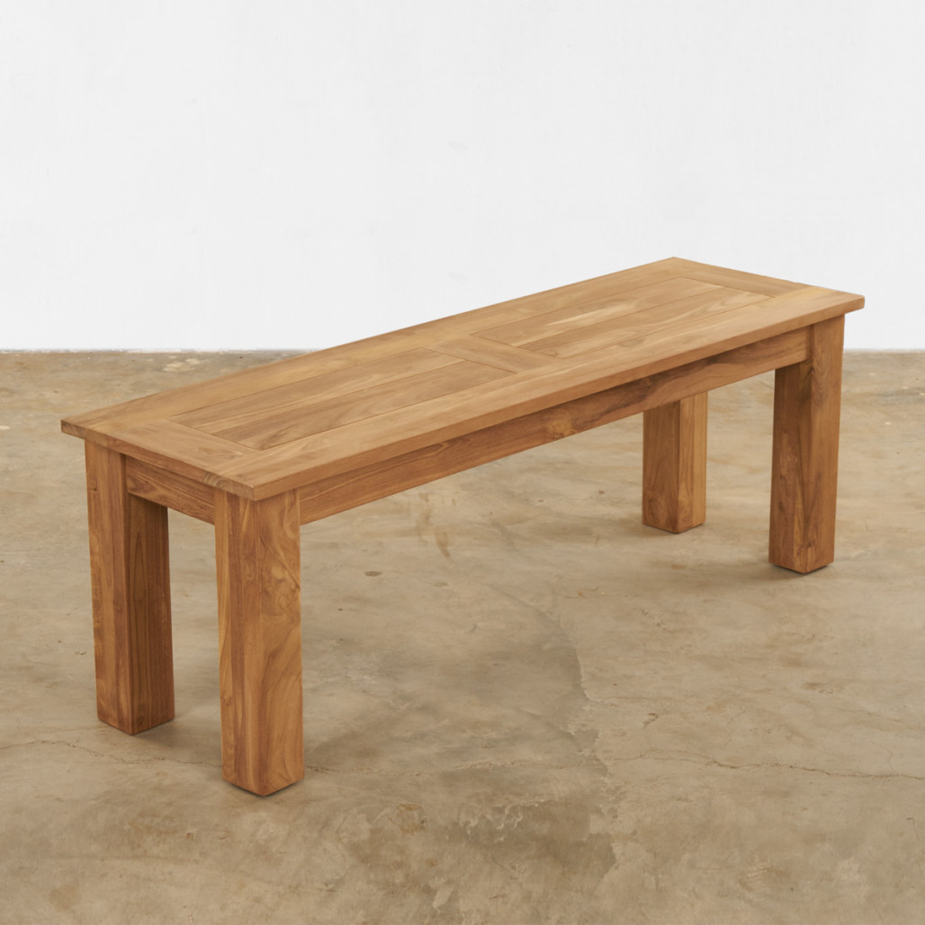 Banco de jardín de teca maciza Matado 130 cm Banco de jardín de teca maciza Matado 130 cm