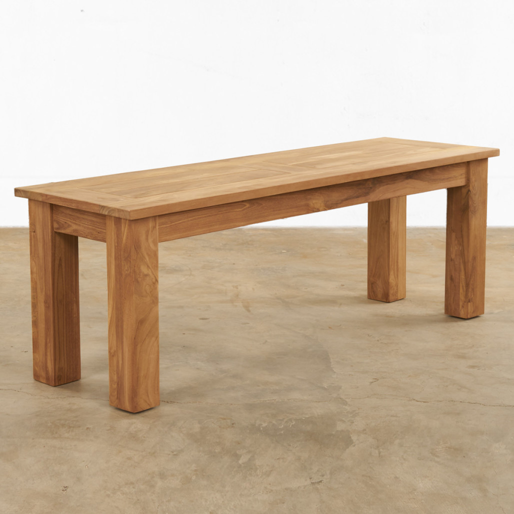 Banco de jardín de teca maciza Matado 130 cm Banco de jardín de teca maciza Matado 130 cm