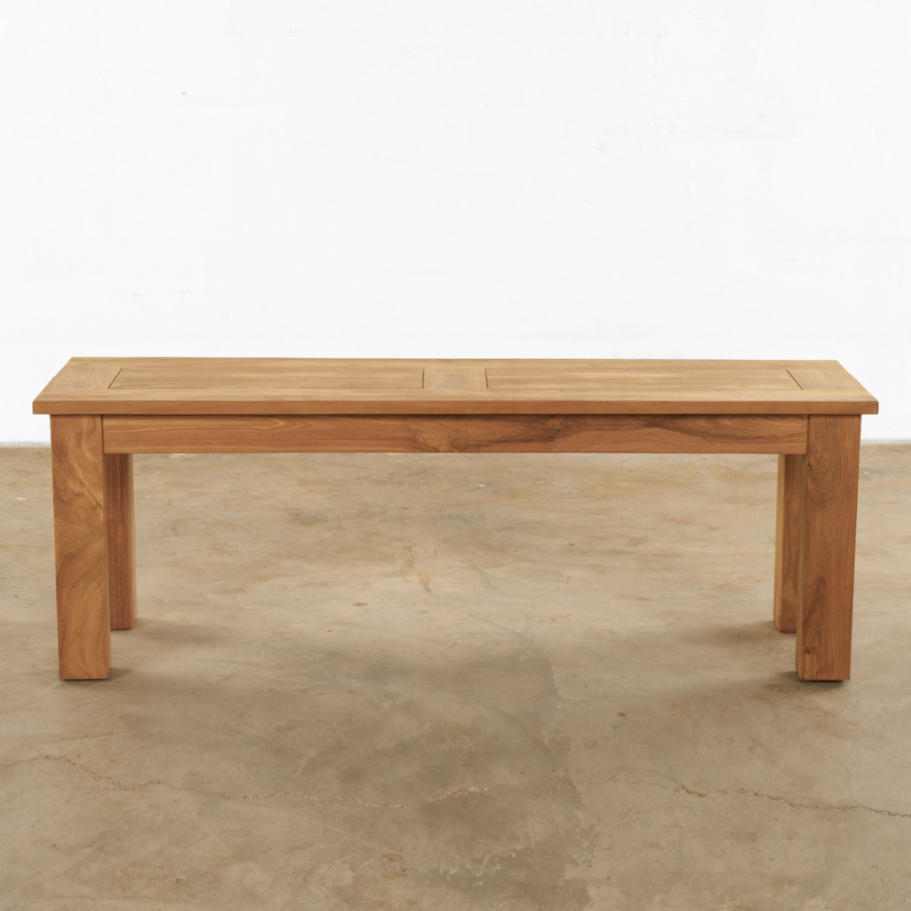 Banco de jardín de teca maciza Matado 130 cm Banco de jardín de teca maciza Matado 130 cm