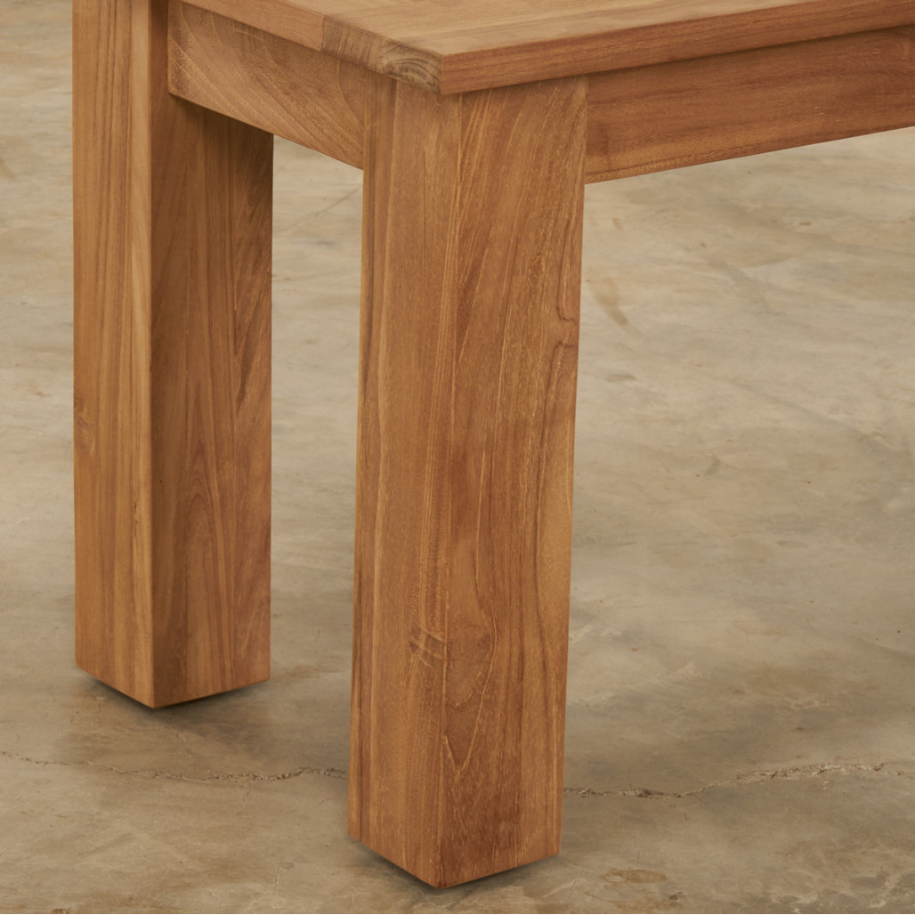 Banco de jardín de teca maciza Matado 100 cm