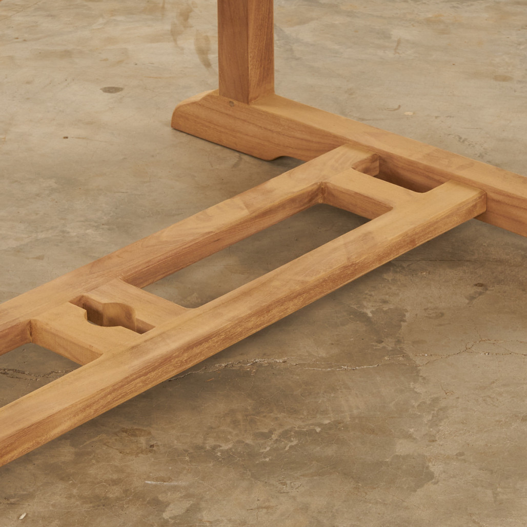 Mesa de jardín de teca maciza con extensión 160/210 Nina Mesa de jardín de teca maciza con extensión 160/210 Nina