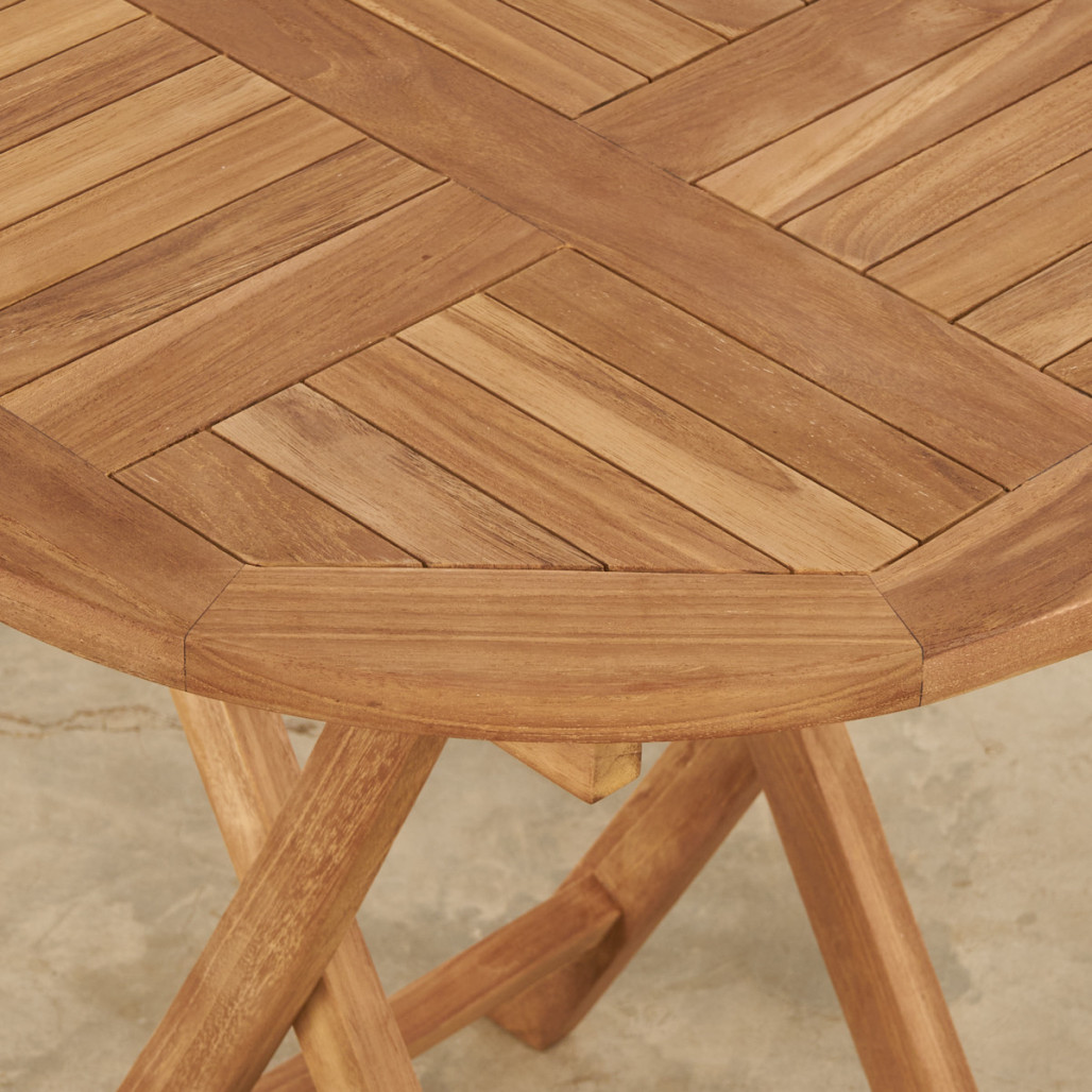 Mesa de centro de jardín en teca maciza Onora Mesa de centro de jardín en teca maciza Onora