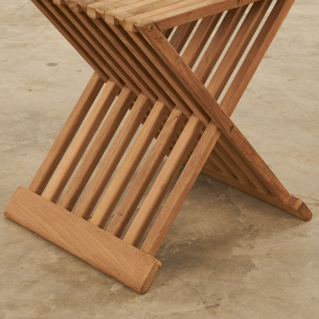 Mesa de centro plegable de teca Fish