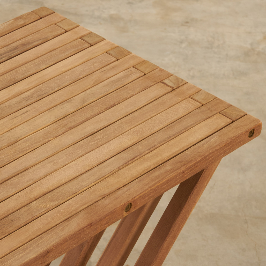 Mesa de centro plegable de teca Fish