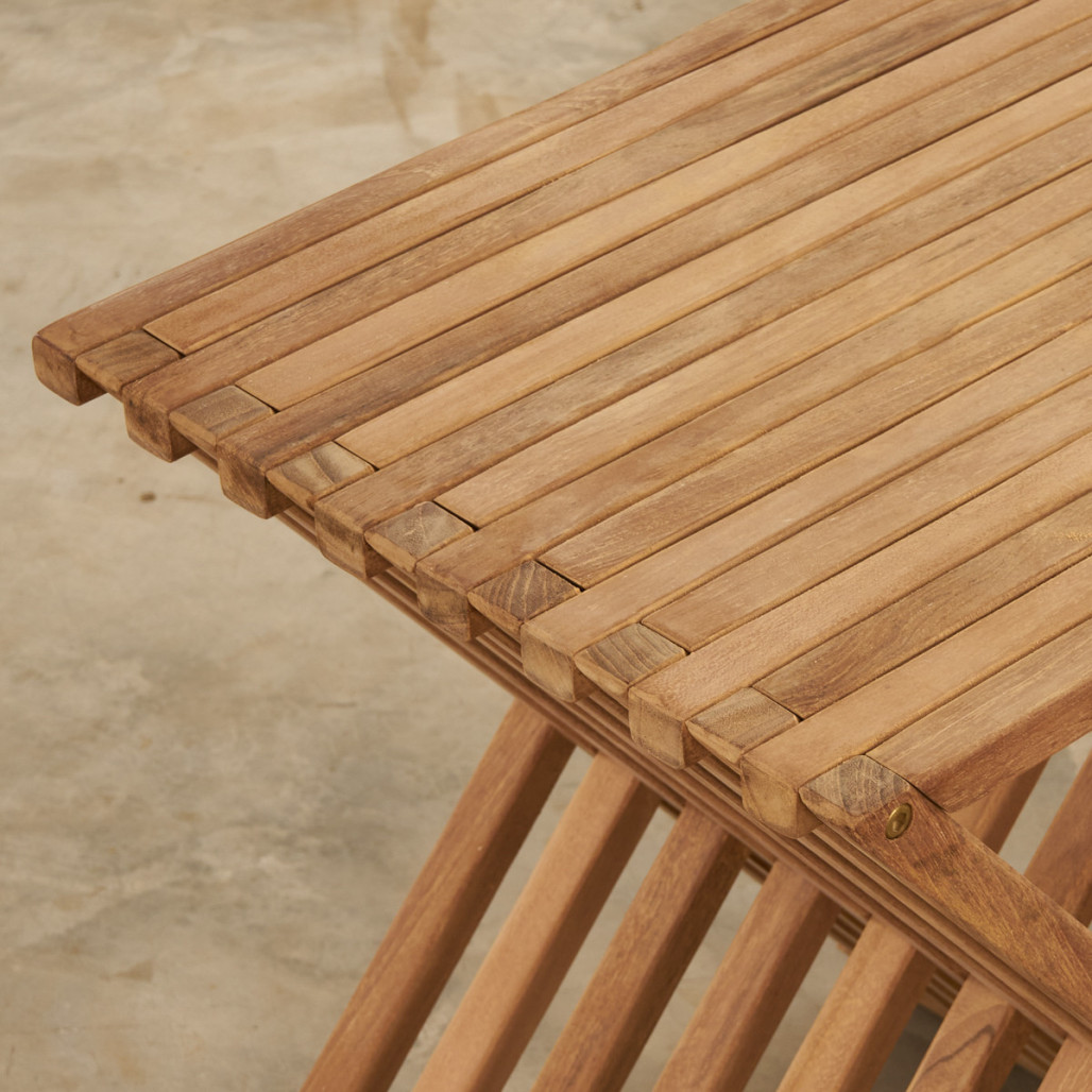 Mesa de centro plegable de teca Fish