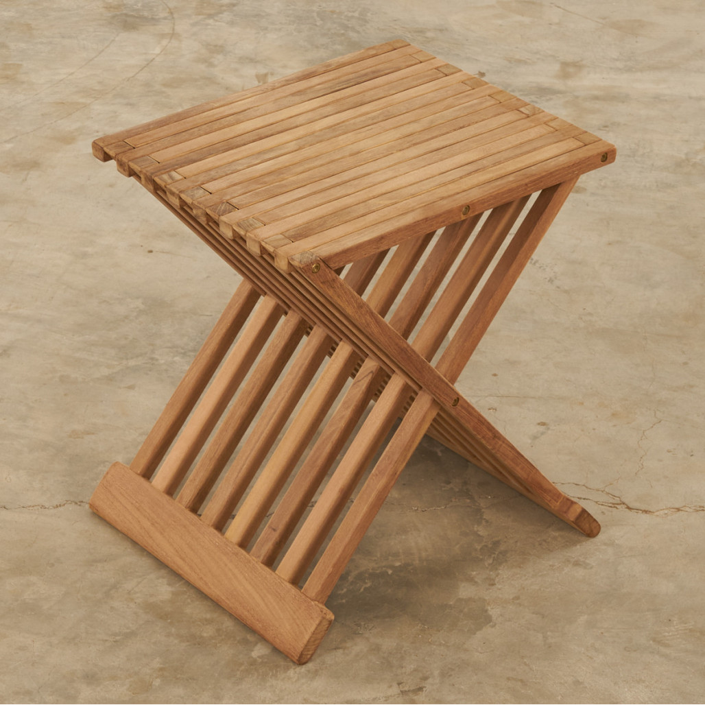 Mesa de centro plegable de teca Fish