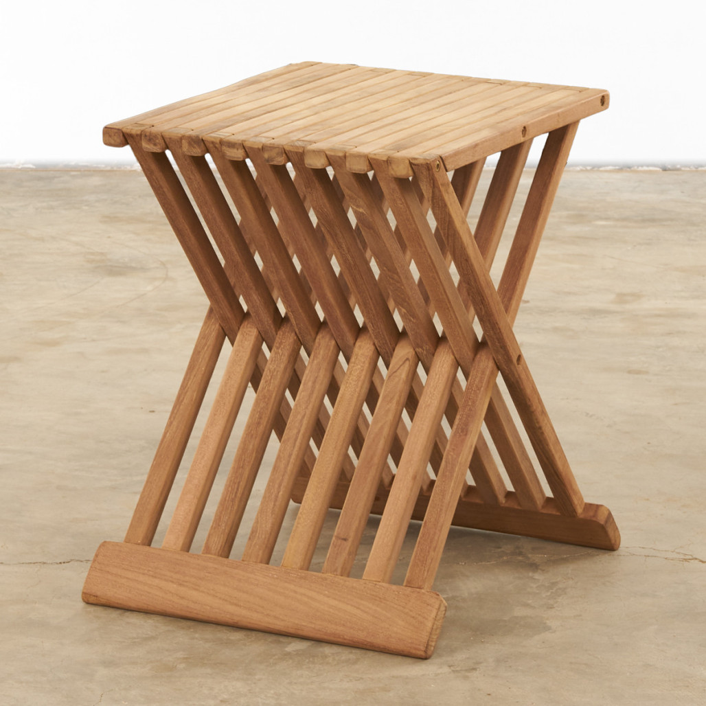 Mesa de centro plegable de teca Fish