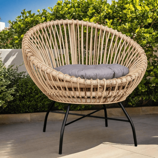 Sillón de jardín en ratán Eloise
