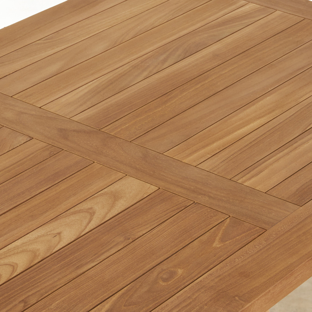 Conjunto de mesa y 4 sillas de jardín en teca Harry Conjunto de mesa y 4 sillas de jardín en teca Harry