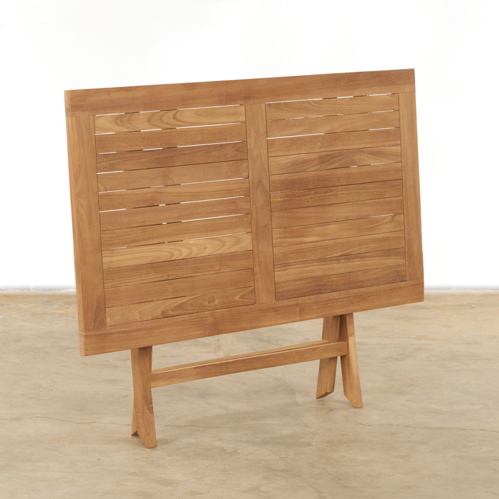 Conjunto de mesa y 4 sillas de jardín en teca Harry Conjunto de mesa y 4 sillas de jardín en teca Harry