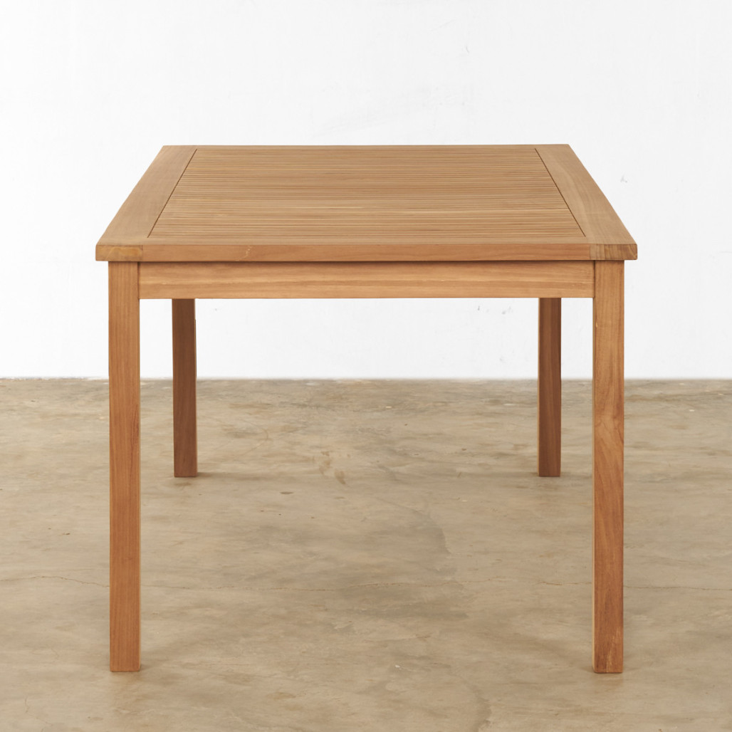 Conjunto de mesa de jardín y 4 sillones de teca maciza