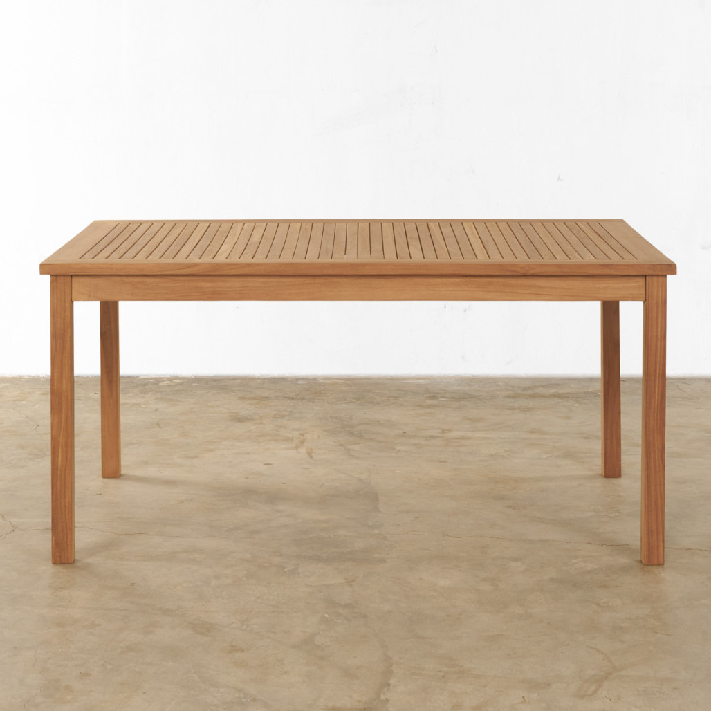 Conjunto de mesa de jardín y 4 sillones de teca maciza