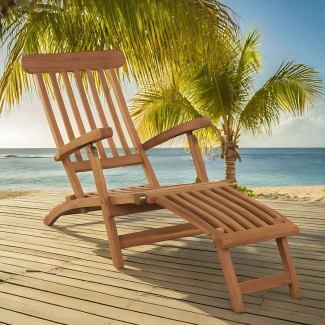 Tumbona de teca maciza Audrey