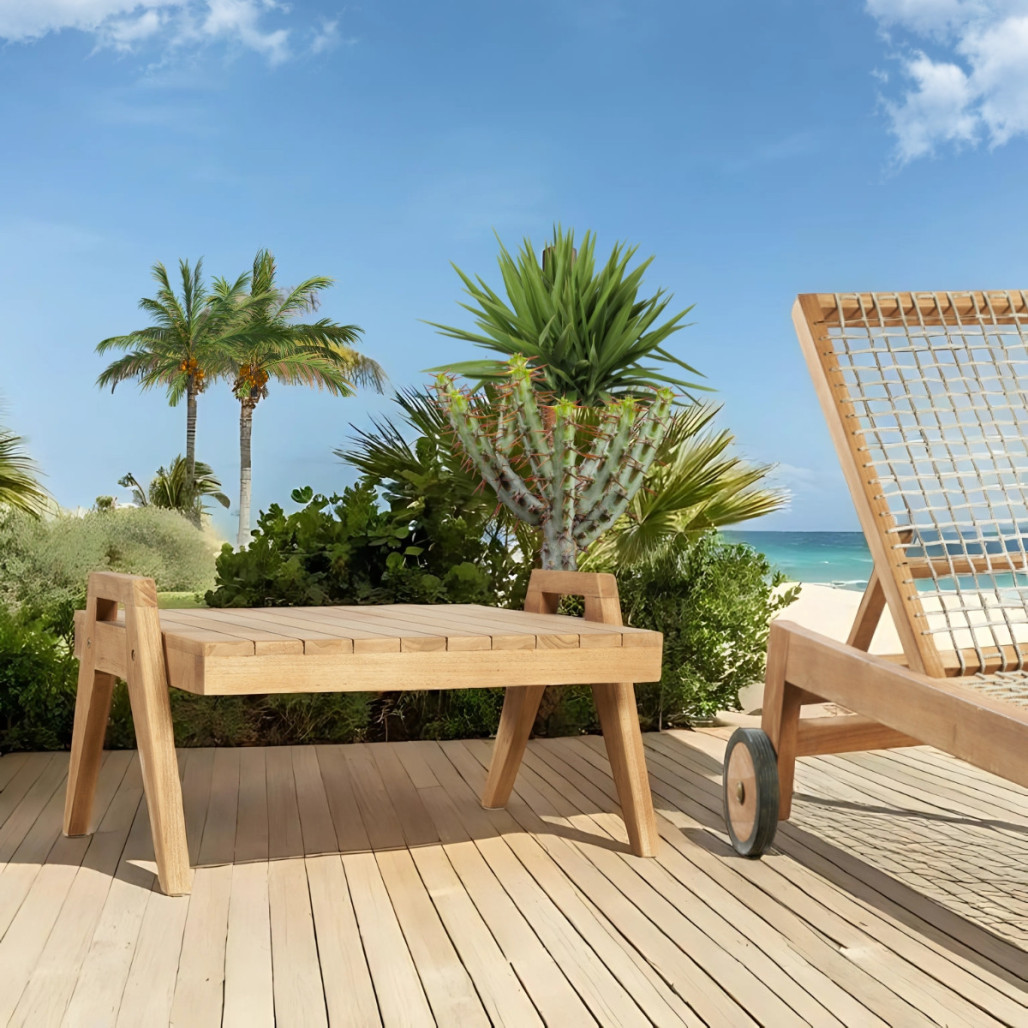 Mesita de jardín de teca - Wanda collection Mesita de jardín de teca - Wanda collection