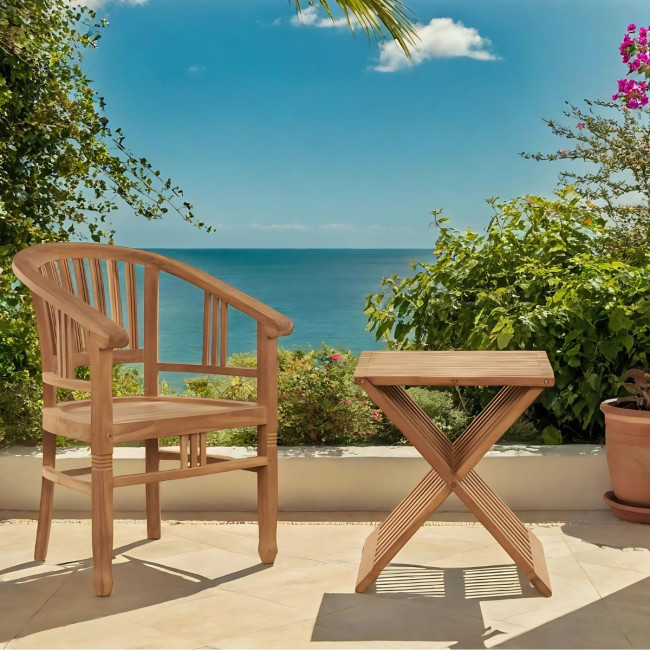 Sillón de jardín de teca Romane