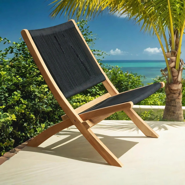 Sillón salón de jardín negro - Wanda collection