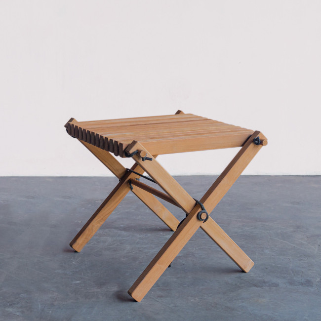 Mesita de jardín de teca gris Relax – Wanda Collection