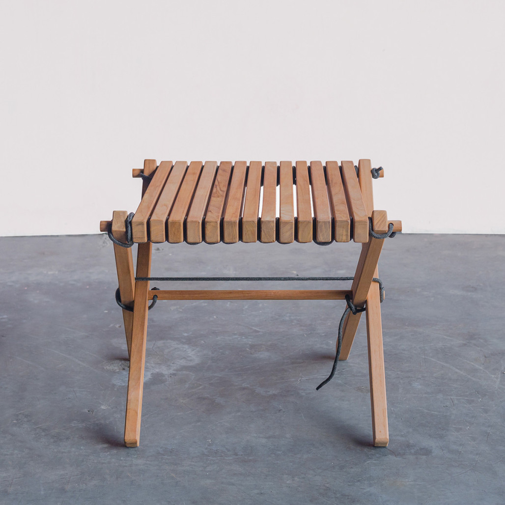 Mesita de jardín de teca gris Relax – Wanda Collection