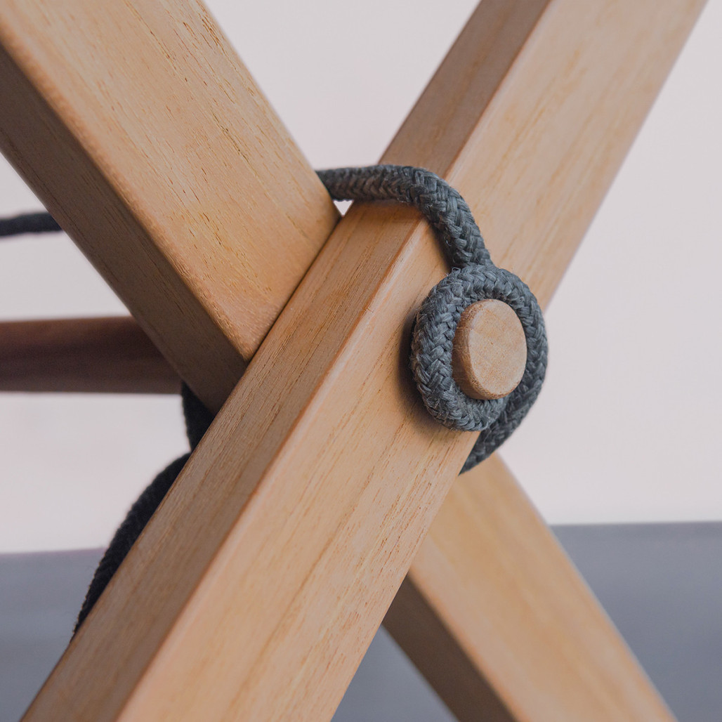 Mesita de jardín de teca gris Relax – Wanda Collection