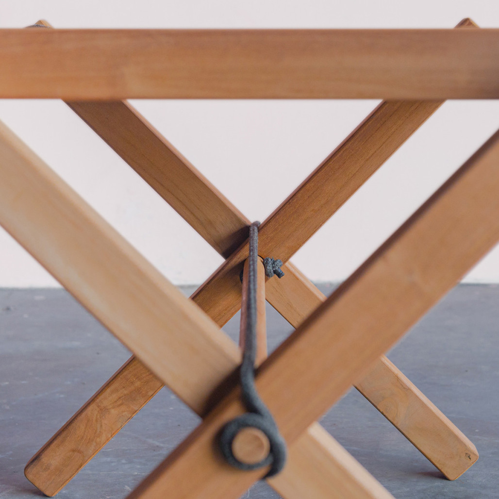 Mesita de jardín de teca gris Relax – Wanda Collection