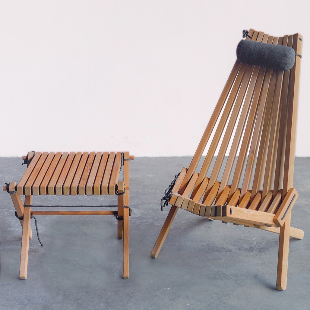 Mesita de jardín de teca gris Relax – Wanda Collection