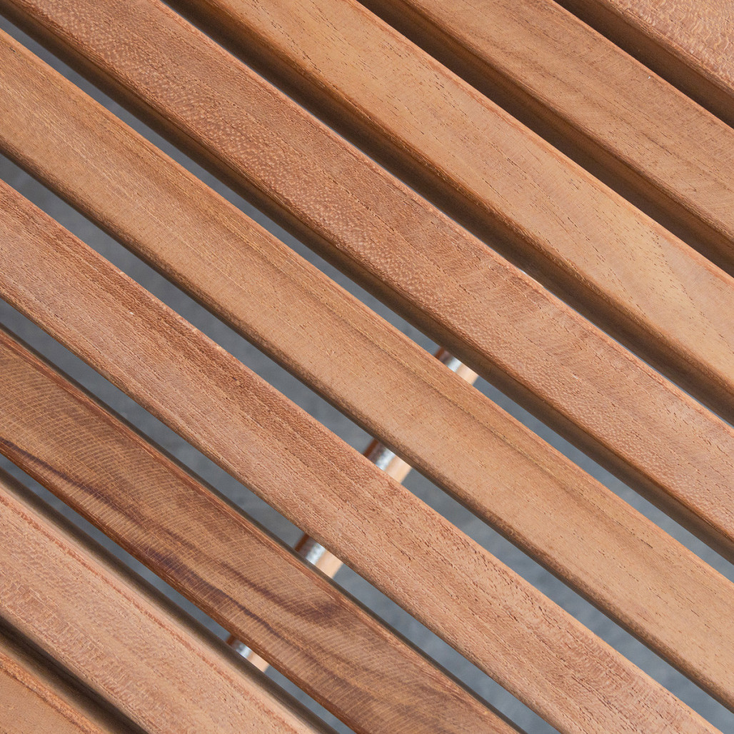 Mesa baja de jardín de teca blanco Relax