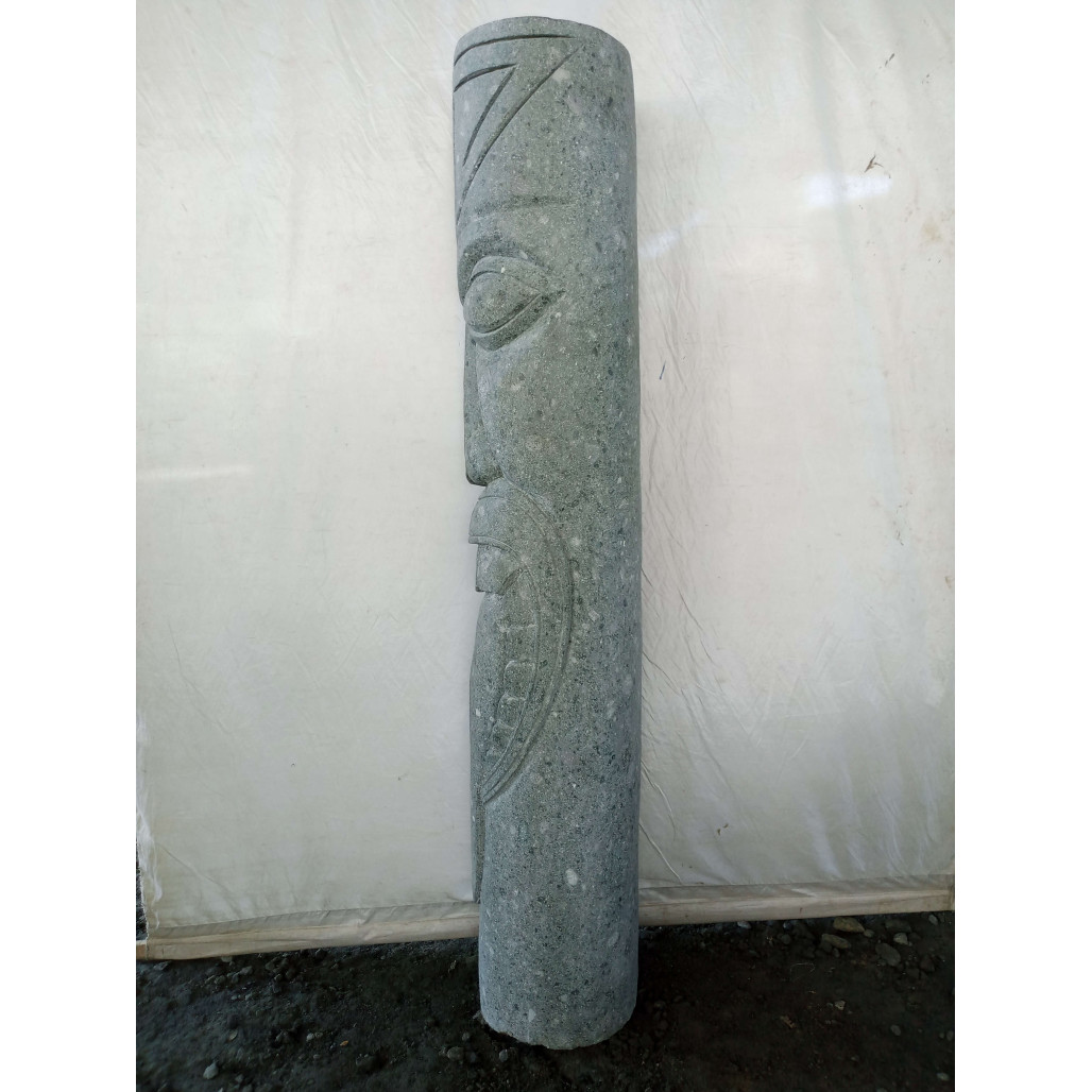 Estatua de jardín tiki en piedra volcánica 1,50m zen